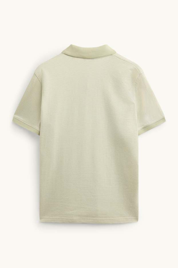 Herren - Poloshirt - Regular Fit - strukturiert - hellgelb