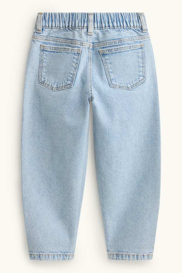 Kinderen: meisjes - Lilo & Stitch - relaxed jeans - jeanslichtblauw