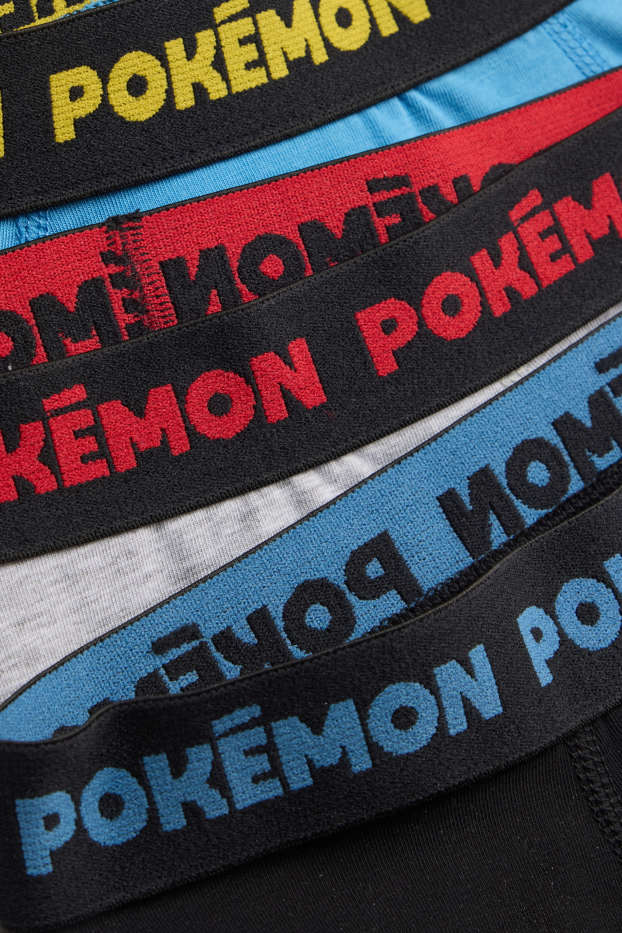 Enfants garçons - Lot de 3 - Pokémon - caleçons - bleu  / gris