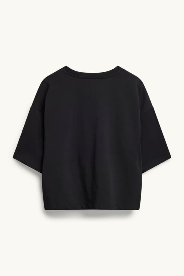 Dámské - Tričko - relaxed fit - černá