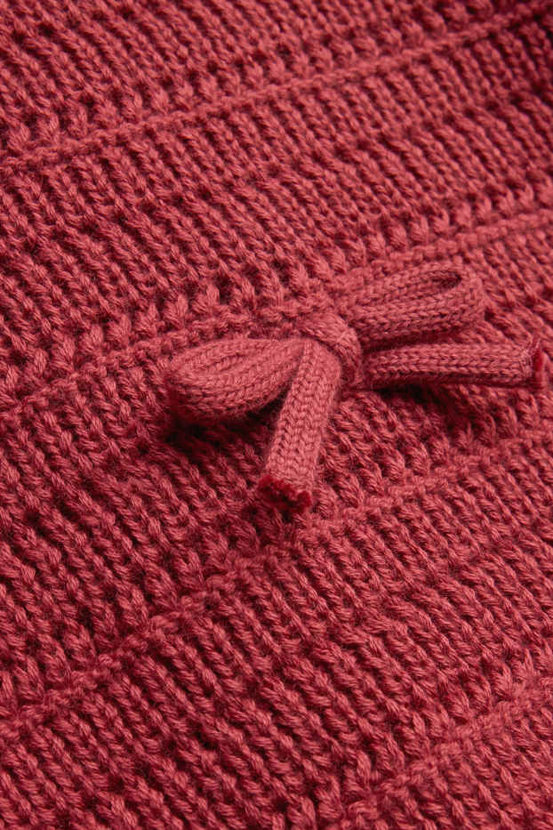 Baby Mädchen - Schleife - Baby-Pullover - bordeaux