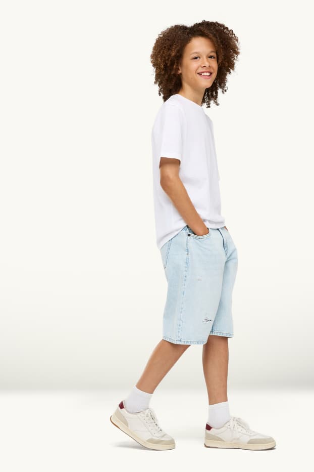 Bambini - Bermuda di jeans - jeans azzurro