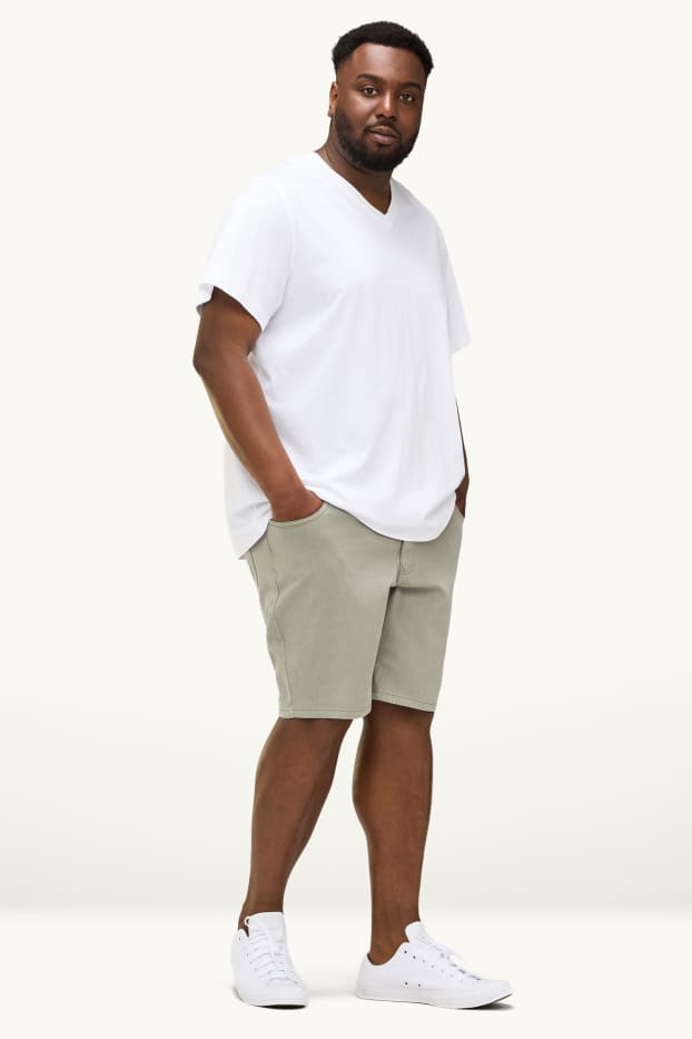 Herren - Jeans-Shorts - khaki