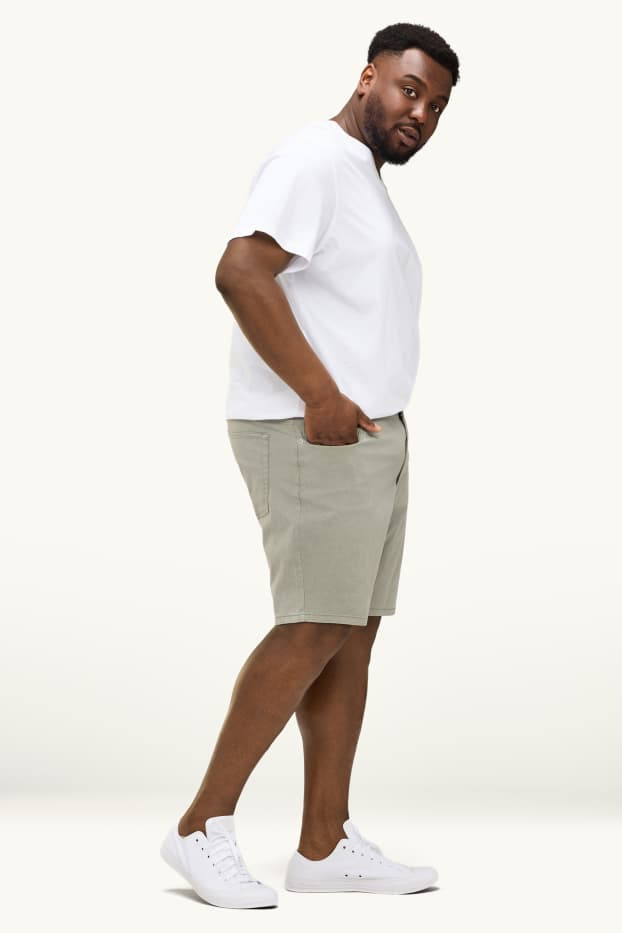 Herren - Jeans-Shorts - khaki