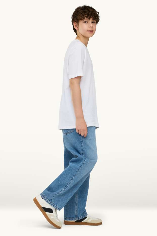 Kinder Buben - Baggy Jeans - jeansblau