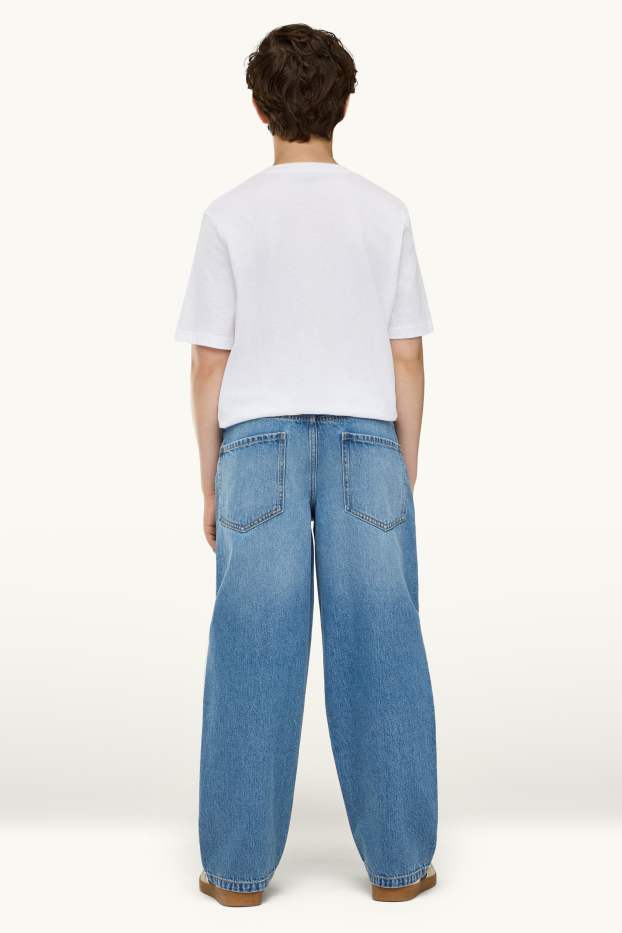 Kinder Buben - Baggy Jeans - jeansblau
