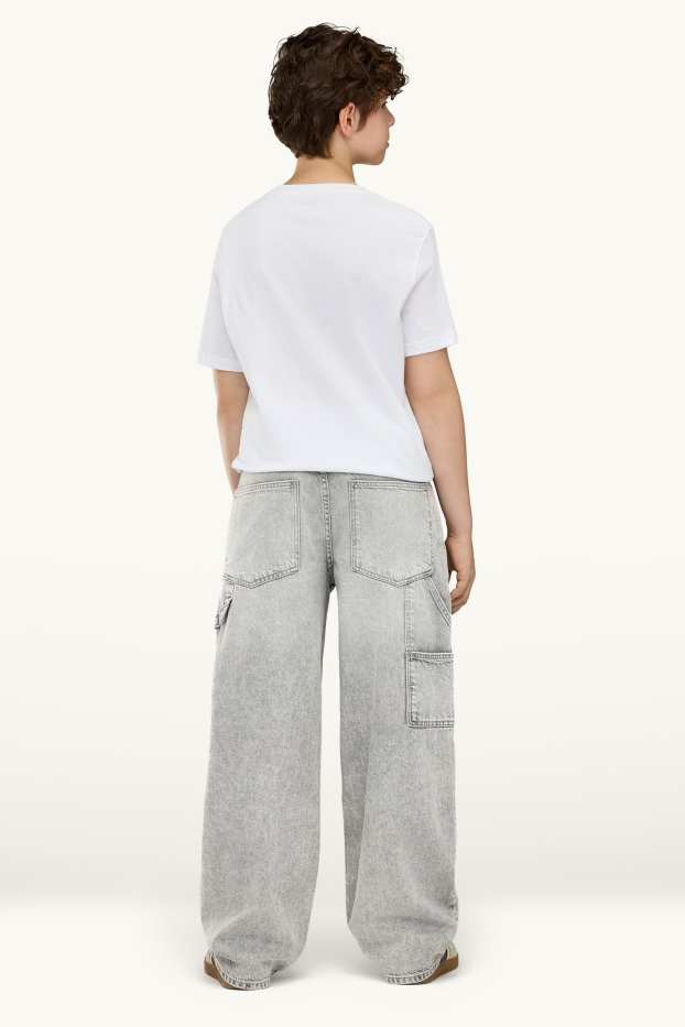 Kinder Buben - Baggy Jeans - jeansgrau