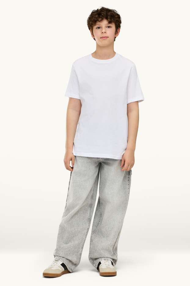 Kinder Buben - Baggy Jeans - jeansgrau