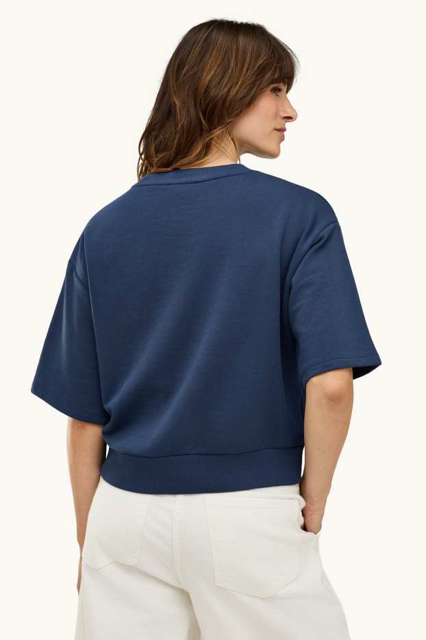 Donna - Felpa - blu scuro
