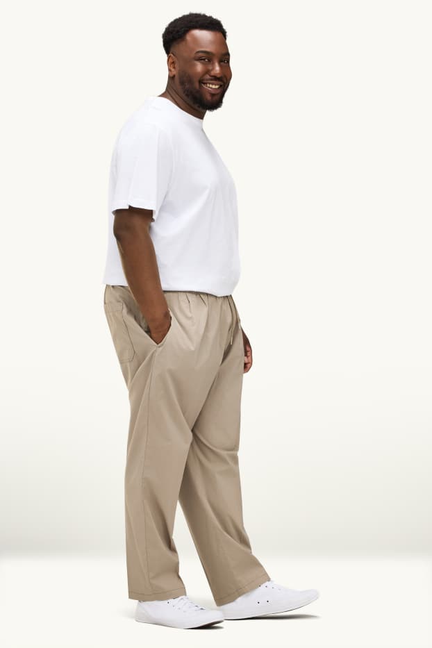 Bărbați - Pantaloni - relaxed fit - bej