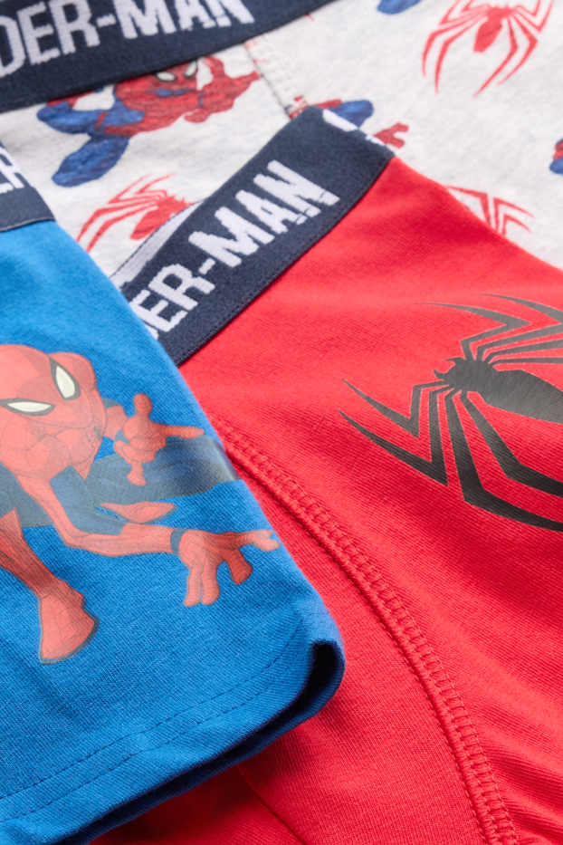 Kinder Jungen - Multipack 3er - Spider-Man - Boxershorts - rot / blau