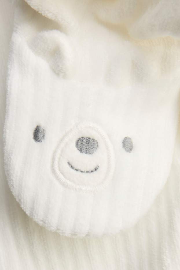 Unisex - Multipack of 2 - teddy bear - baby pyjama bottoms - ribbed - brown / cremewhite