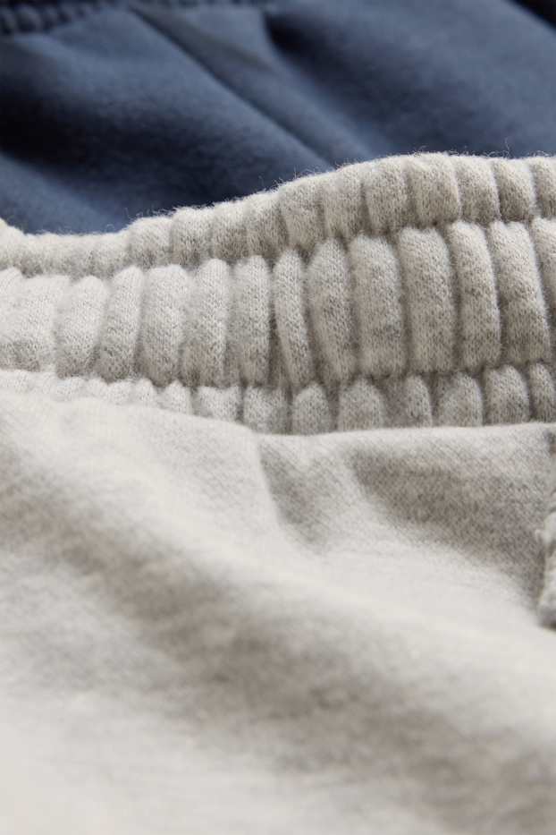 Kinderen: jongens - Set van 2 - joggingbroek - blauw / grijs