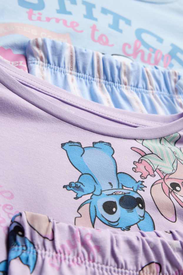 Children Girls - Multipack of 2 - Lilo & Stitch - pyjamas - 4 piece - purple