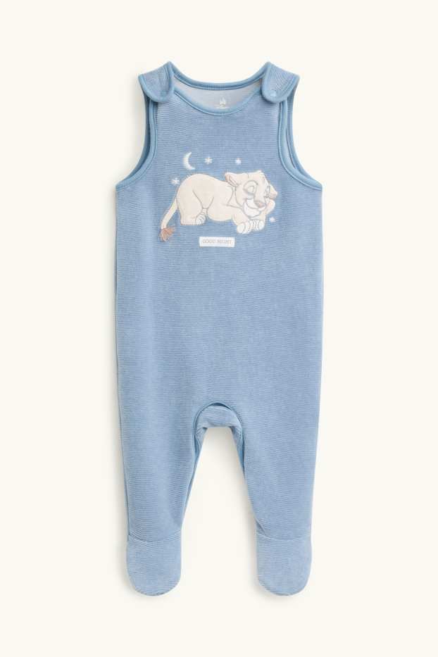 Bébés garçons - Le Roi Lion - ensemble avec grenouillère - 2 pièces - bleu / blanc