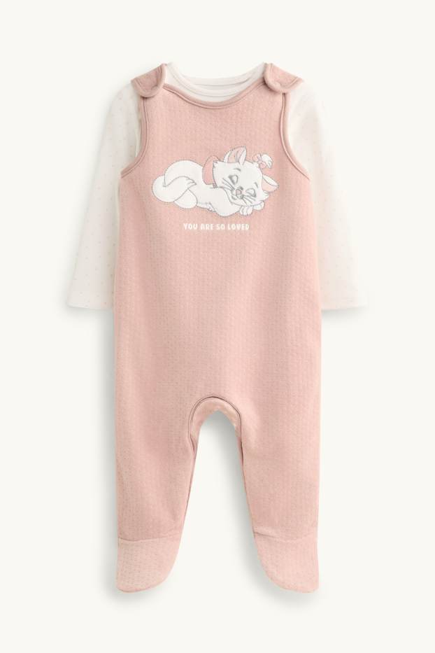Unisexe - Aristochats - ensemble avec grenouillère - 2 pièces - blanc / rose