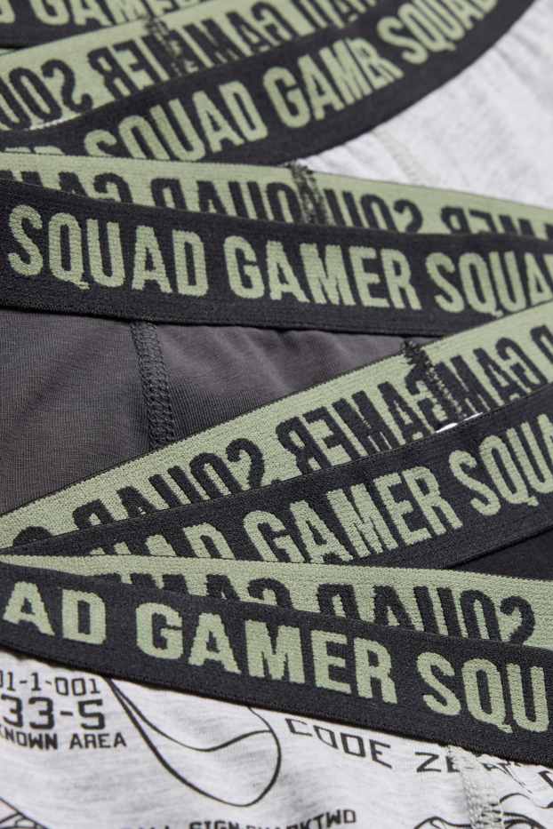 Children Boys - Multipack of 5 - gaming - boxer shorts - gray / black