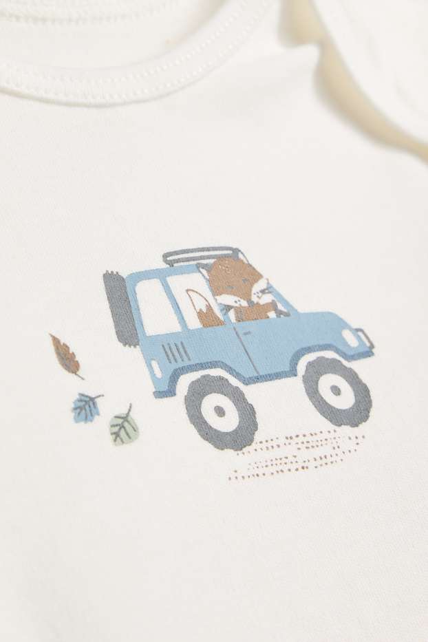 Neonati - Confezione da 10 - volpe e bosco - body per neonati - verde / beige
