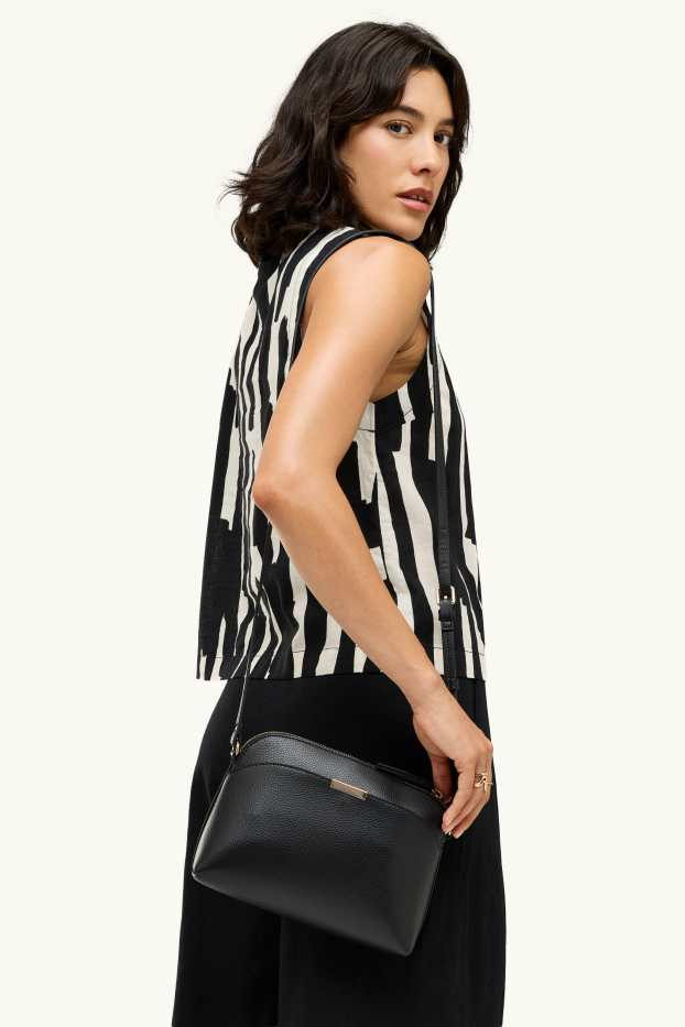 Women - Crossbody bag - faux leather - black