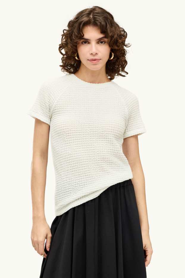 Women - T-shirt - regular fit - creme