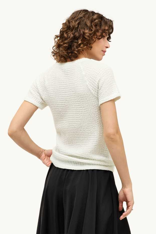 Women - T-shirt - regular fit - creme