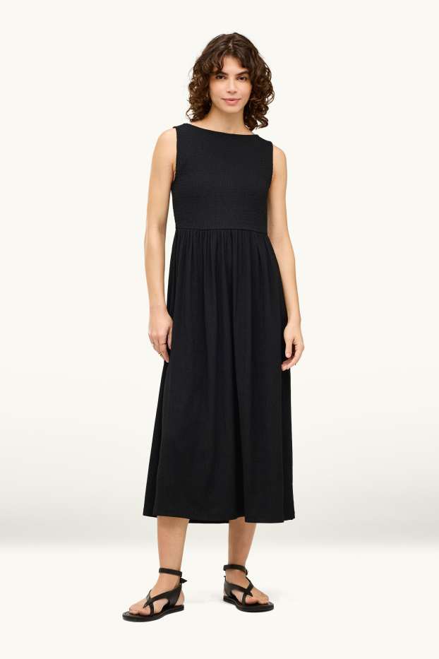 Femei - Rochie fit & flare - structurată - negru