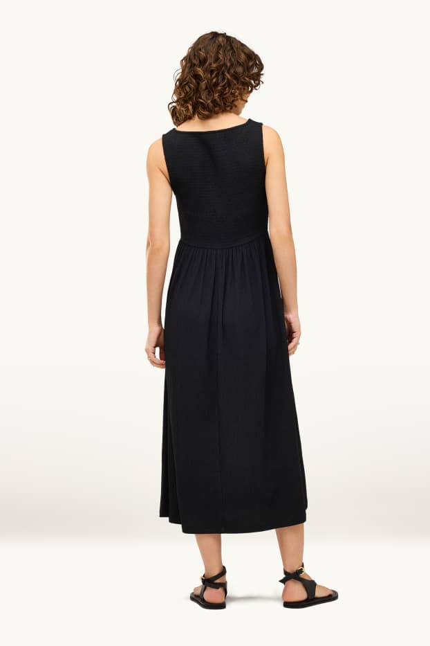 Femei - Rochie fit & flare - structurată - negru
