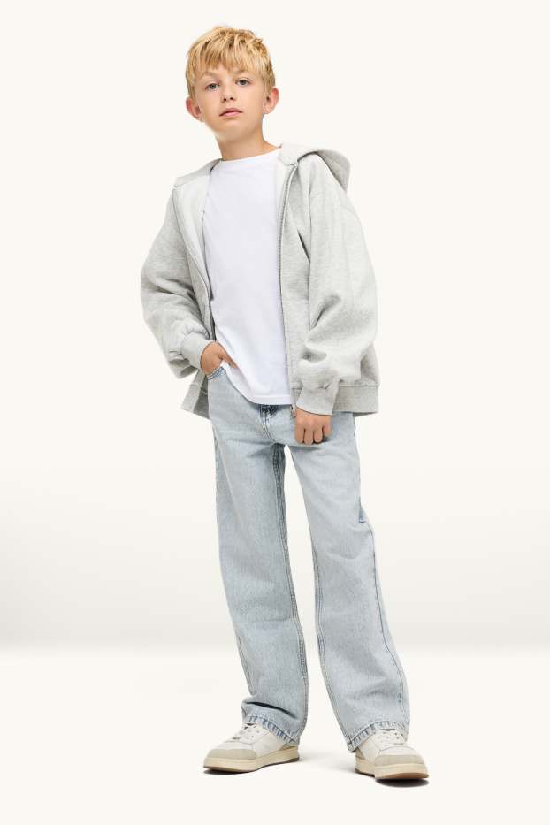 Kinder Buben - Loose Fit Jeans - helljeansblau
