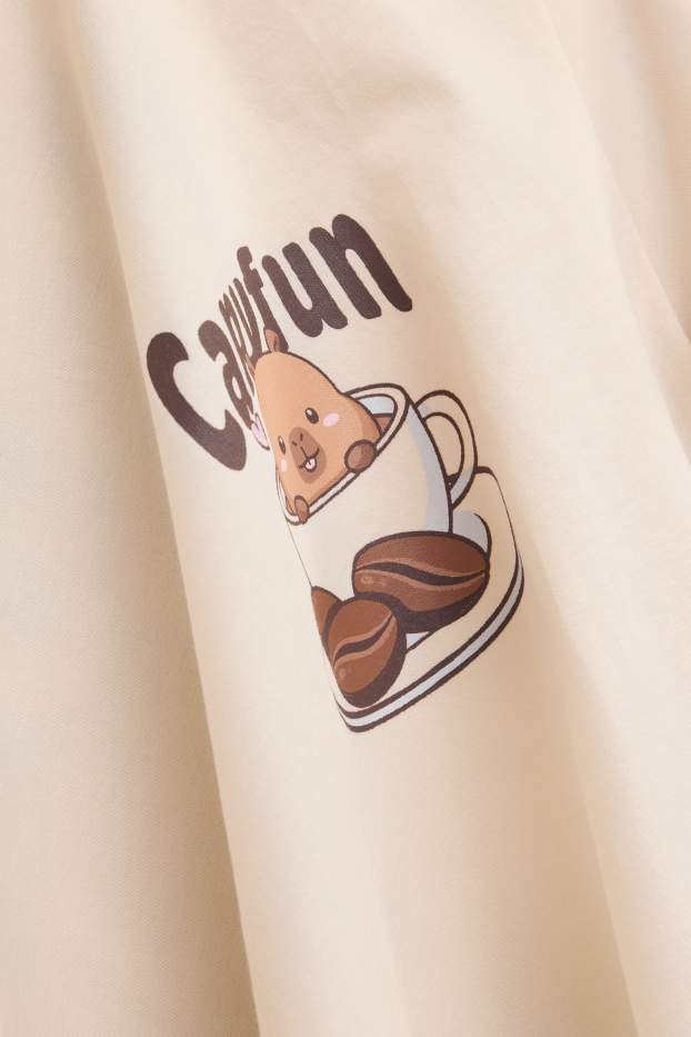 Damen - T-Shirt - Oversized - CapyFun - beige