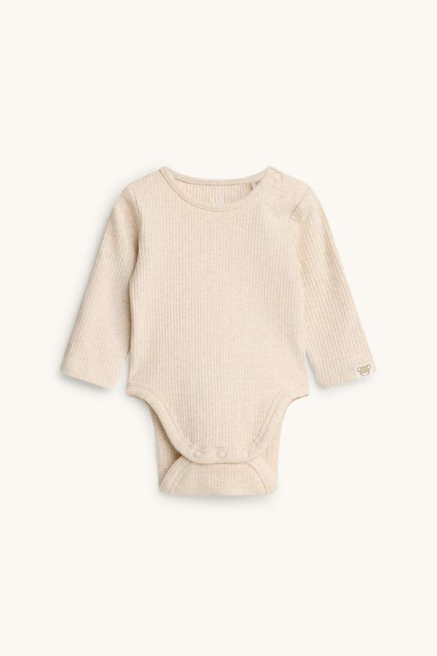 Baby Boys - Teddy bear - newborn outfit - 2 piece - cremewhite