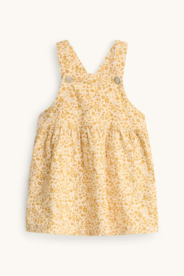 Bébés filles - Petites fleurs - tenue bébé - 2 pièces - jaune