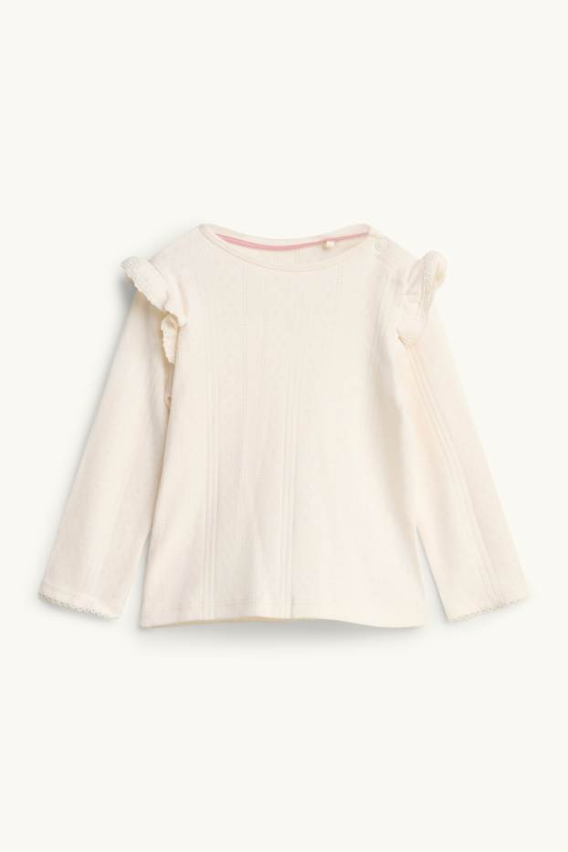 Baby Girls - Heart - baby outfit - 2 piece - rose