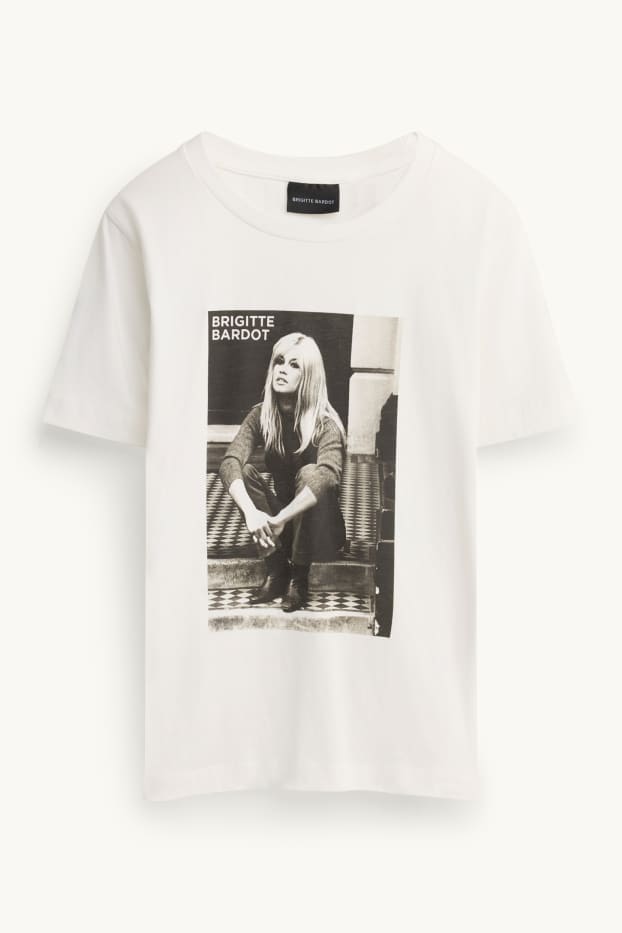 Damen - T-Shirt - Regular Fit - Brigitte Bardot - weiss