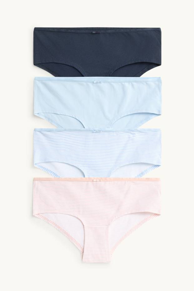 Women - Multipack of 4 - hipsters - rose / light blue