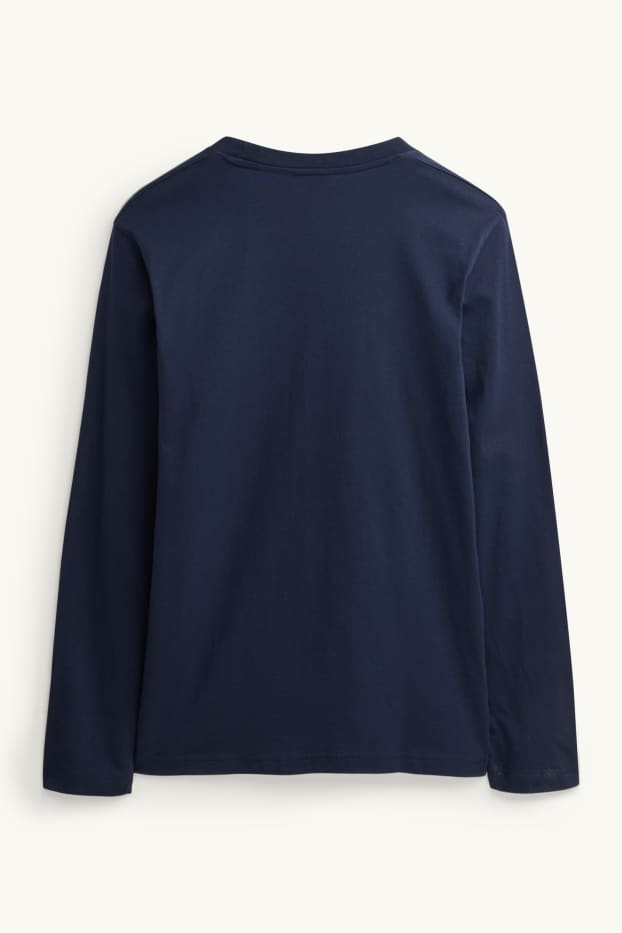 Hommes - Haut à manches longues - regular fit - bleu foncé