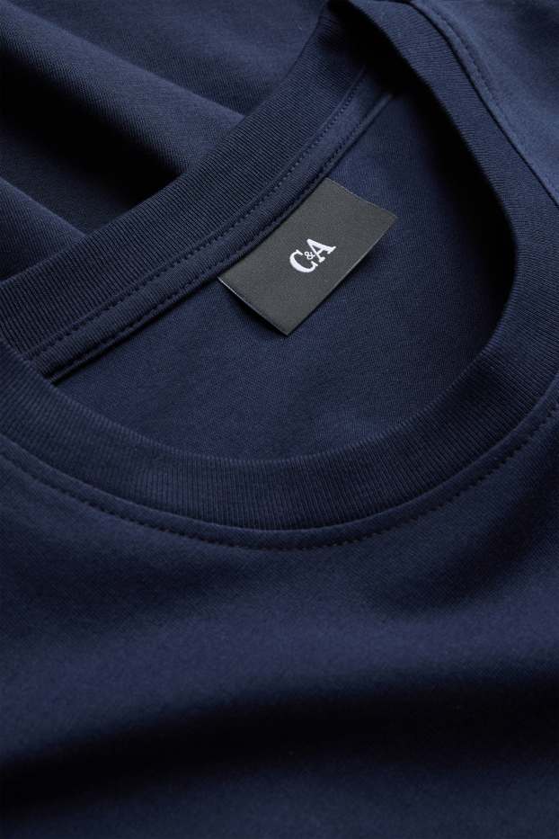 Hommes - Haut à manches longues - regular fit - bleu foncé