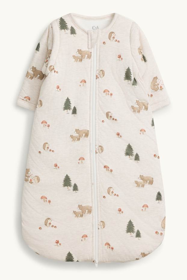Bébés garçons - Animaux de la forêt - gigoteuse - 6-18 mois - beige