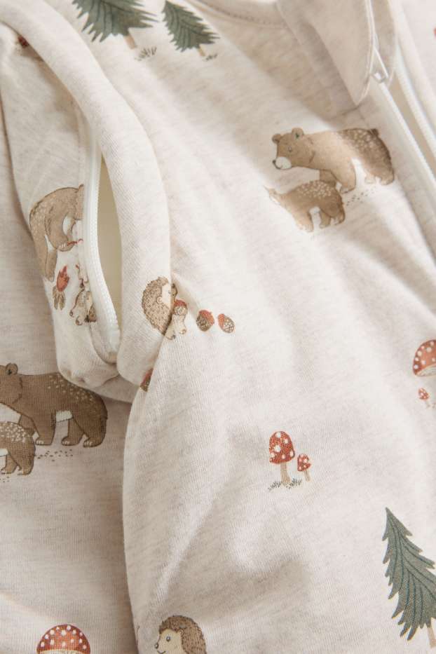 Bébés garçons - Animaux de la forêt - gigoteuse - 6-18 mois - beige