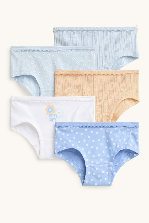 Nena - Paquet de 5 - flors - calces hipster - blau