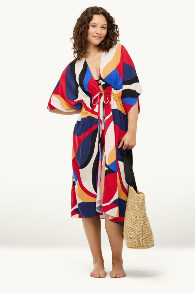 Donna - Kimono - fantasia - rosso / blu