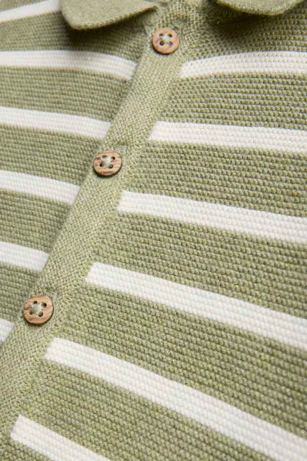 Bébés garçons - Combinaison en maille pour bébé - à rayures - blanc / vert