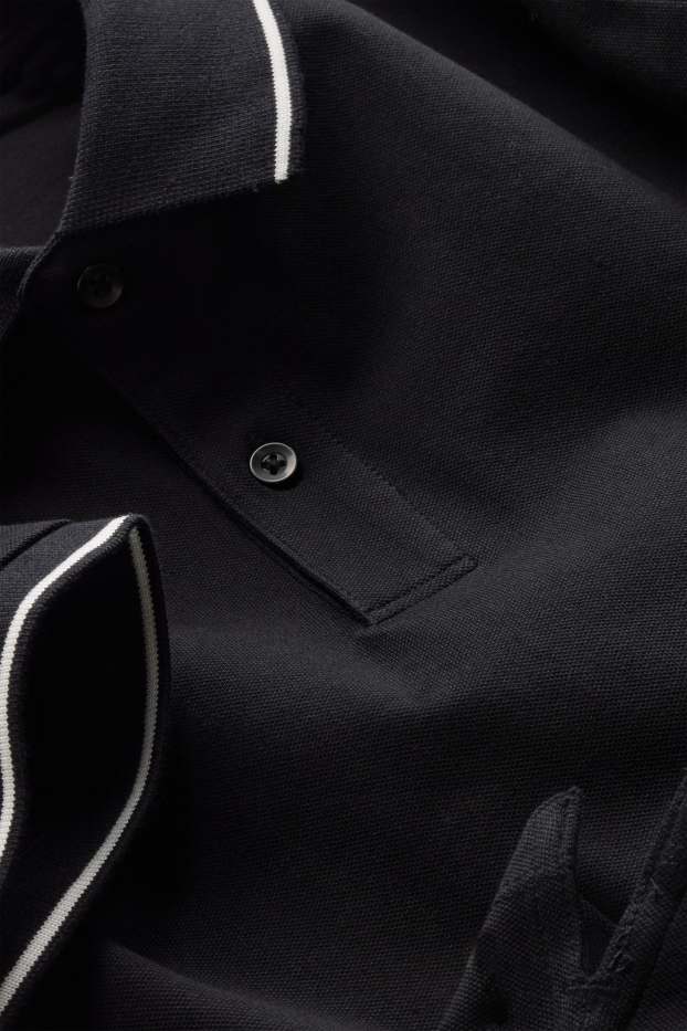 Herren - Poloshirt - Slim Fit - schwarz