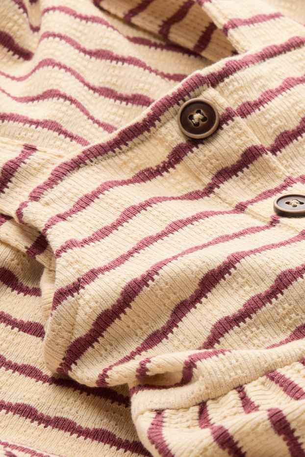 Bambine - Vestito in maglia - a righe - beige / bordeaux