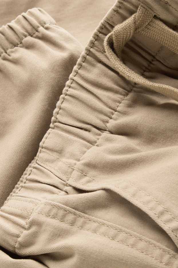 Kinder Buben - Hose - Relaxed Fit - hellbraun