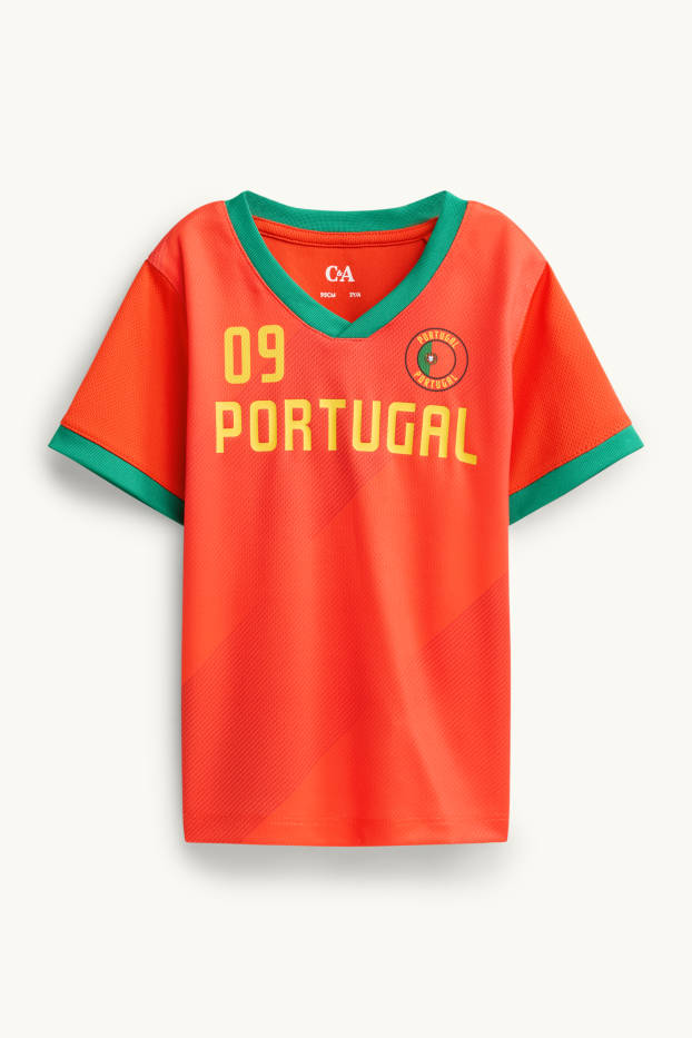 Kinder Jungen - Portugal - Kurzarmshirt - rot