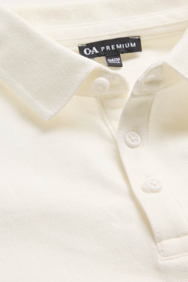 Kinder Buben - Poloshirt - weiß