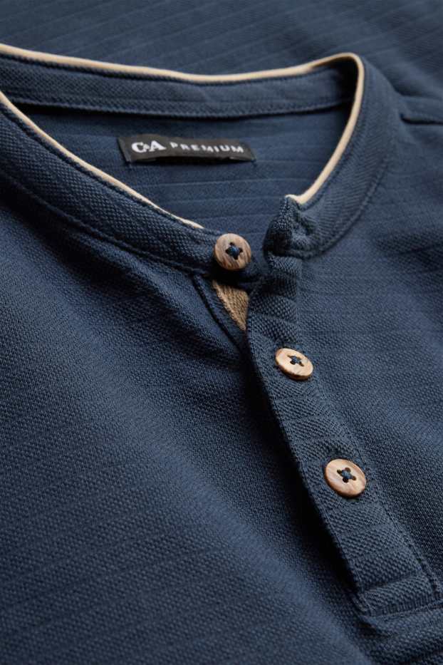 Kinderen: jongens - T-shirt - met structuur - donkerblauw