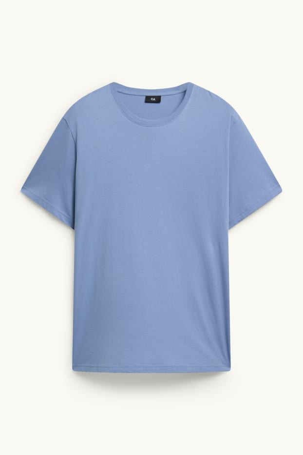 Heren - T-shirt - regular fit - lichtblauw