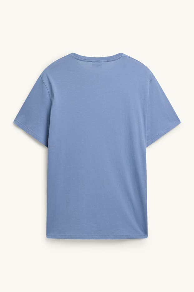 Heren - T-shirt - regular fit - lichtblauw