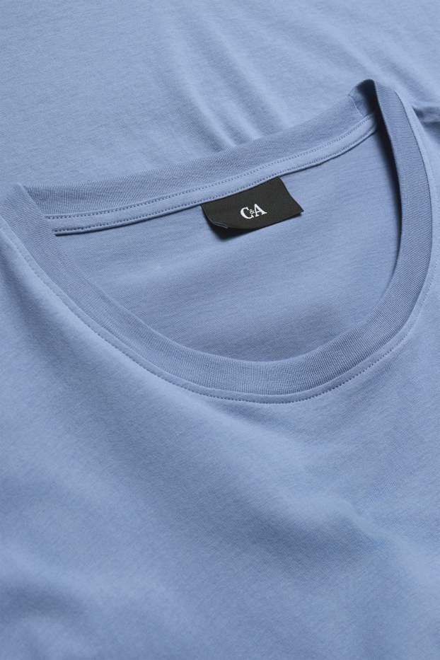 Heren - T-shirt - regular fit - lichtblauw
